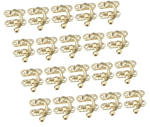 HOMSFOU 20pcs Wooden Box Lock Accessories Gate Latch Lock Door Hook Latch Door Hinges Hardware