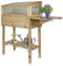 gartenetage Hochbeet mit Frühbeet-Aufsatz und Ablage aus Holz – Wetterfest, Platzsparend, Ergonomisch, Mit Aufsatz, Praktisches Zubehör inklusive