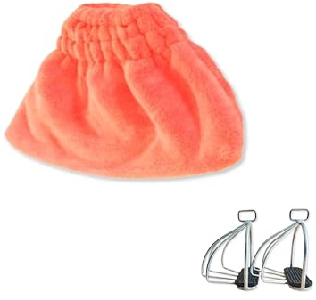 YASSINHE Stirrup Covers Stirrup Bag Stirrup Iron Covers for English Saddle Cage Safety Horse Stirrup Covers-Orange