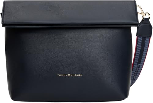 TOMMY HILFIGER Damen TH LOGOTAPE MED CROSSOVER AW0AW17692 Crossover, Blau (Space Blue), Einheitsgröße, Blau (Space Blue), One Size