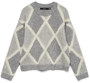 VERO MODA Damen Vmargie Ls O-Neck Pullover Vmargie Ls O-Neck Pullover (1er Pack)