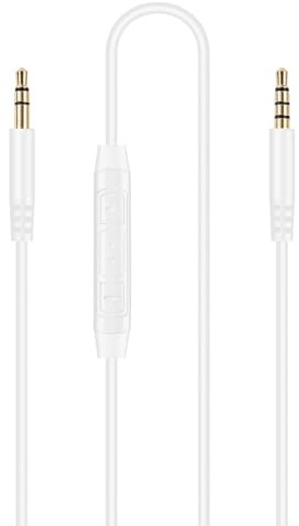 Replacement Audio Cable Cord for Beats Headphones 3.5mm to 3.5mm Aux Wire Compatible with Beats Solo 4 Studio Pro Studio3 Solo3 Solo2 Sony WH-1000XM6 XM5 with In-line Mic & Volume Control (White)