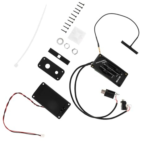 Parliky Elektrischer Violin tonabnehmer Set mit Piezo schutzkabel Verstellbarem Equalizer Leichtem Design und Batteriebox für Präzise Klangaufnahme bei Elektrischer Violine