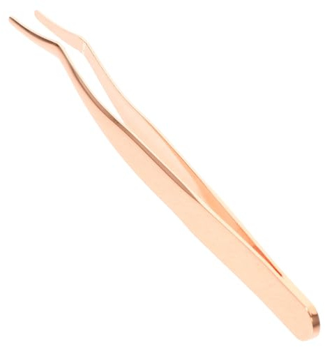 BAZEITFLOW Praktisches Werkzeug zum Entfernen Falscher Wimpern mit Dovetail Design Wimpernpinzette aus Edelstahl in Gold für Präzise Wimpernverlängerungen