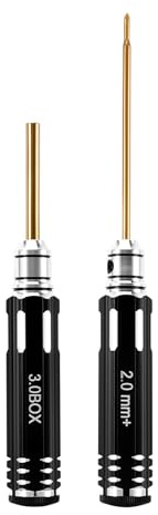 INJORA 2.0mm+ Phillips Screwdriver 3.0mm Hex Nut Driver for 1/30 Axial SCX30