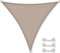 CelinaSun Sonnensegel wasserdicht PES Dreieck gleichseitig 4x4x4m Taupe UPF 50+ Premium Sonnenschutz inkl Befestigungsseile