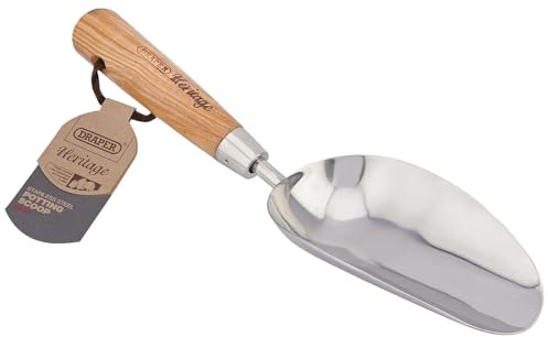 Draper Heritage 99024 Pflanzschaufel aus Edelstahl mit Griff aus Esche, Braun