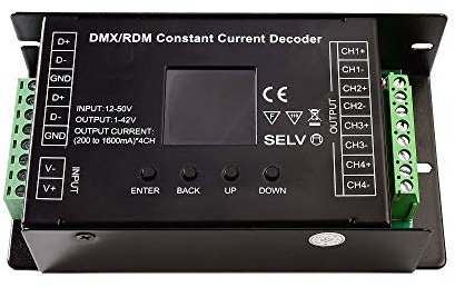 Deko-Light Controller, DMX/RDM 4-CH CC Decoder, stromkonstant, dimmbar DMX512, 12-50V DC, 1-42V DC