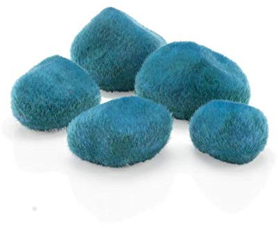 biOrb 72682 Wassersteine, blau - Marmorkiesel, Aquariumdekoration, Gestaltung des Bodengrunds, für Süßwasser und Meerwasser