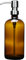 Plomkeest Dispensador de jabón de Vidrio de Vidrio Grueso ámbar de 500 ml con Bomba de Acero Inoxidable Dispensador de jabón líquido para baño