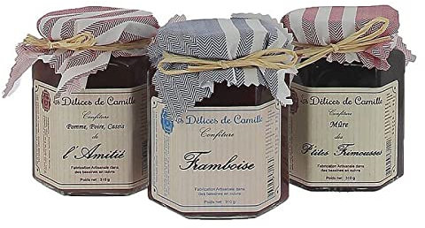 Les délices de Camille - Assortiments de confitures aux fruits 3x310g - Made in Calvados