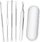Smukdoo Blackhead Remover Tool Set, 5 PCS Curved Tweezer Blackhead Removal Tools, Pimple Spot Popper Removal Tool
