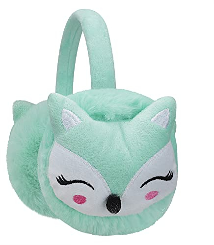 FakeFace Damen Mädchen Winter Ohrenschützer Ohrenwärmer Outdoor Faux Fur Earmuffs Verstellbar Warme Plüsch Ohrwärmer Ear Muffs Winterzubehör Outdoor Ohrenmuscheln (Fuchs-Blau)