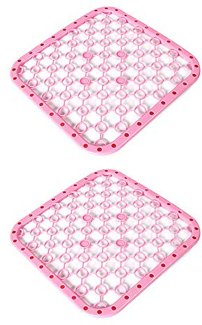 2 unids cocina fregadero Mat PP plástico grande protector Mat práctico escurridor Mat regular plato escurridor Mat antideslizante Mat rosa