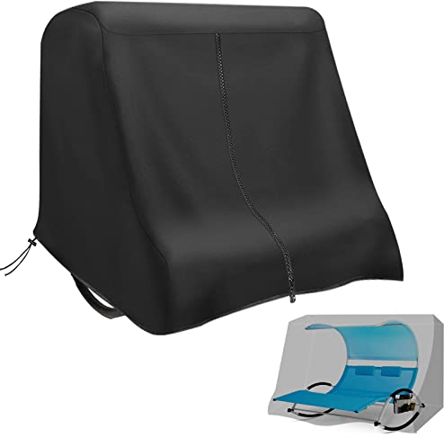 MRWiZMS Fundas De La Tumbona del Jardín 2 Plazas 160×190×180cm, 420D Fundas para Columpios Exterior Impermeable, Funda Protectora Balancín Mecedora Doble Jardín Isla del Sol