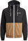 JACK & JONES Jjerush Hood Bomber Noos Homme Blouson aviateur, Noir/détails : outre/blanc, M