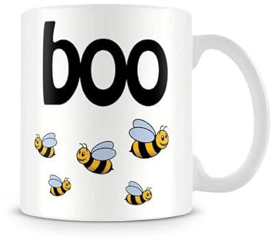 Finger prints - Boo Bees - Funny Pun Gift Mug, Ceramic, 11fl.oz.