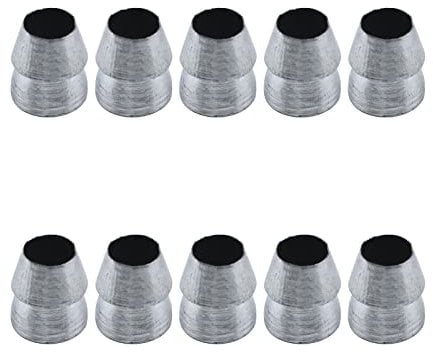 Curqia Concial Handle Wedges Safety Round Splitting Wedge Axe Head Wedge Kit (10pcs, 10mm/0.39 Inch)