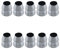 Curqia Concial Handle Wedges Safety Round Splitting Wedge Axe Head Wedge Kit (10pcs, 10mm/0.39 Inch)