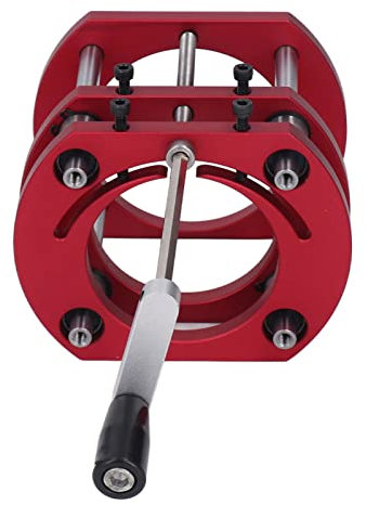 Router Table Lift Base, Aluminum Alloy Stainless Steel Sturdy 4 Jaw Clamping Simple Operation Router Table Lift Tool with Handle for Woodworking