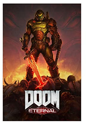 MJKO DOOM Eternal Leinwand-Poster, Schlafzimmer-Dekor, Sportlandschaft, Büro, Raumdekoration, Geschenk, ungerahmt, 30 x 45 cm