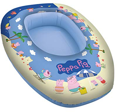 Smart-Planet Planschbecken Mini Schlauchboot für Kinder - Boot Peppa Wutz aufblasbar - 80 x 54 x 22 cm - Kinderpool - Peppa Pig Babypool - Schwimmbecken