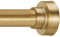 YNL Barra de cortina de ducha de 34 a 82 pulgadas con 12 anillos de cortina de ducha, barra de ducha dorada ajustable sin taladrar, antideslizante, nunca se oxida, acero inoxidable, adecuada para