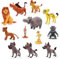 12 Stück Löwen Kuchen Dekoration Set, Cartoon Cake Toppers, Party Figuren Set, Animal Figures für Kinder Geburtstagsgeschenk, Party Dekoration Supplies
