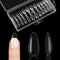 Lot de 120 bouts d'ongles en forme d'amande, en gel souple, extensions d'ongles en gel transparent, en acrylique, à coller sur les ongles pour femmes, 12 tailles