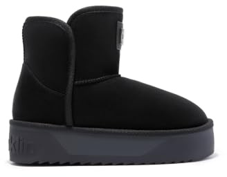 D.Franklin Stivali Australiani da Donna Nordic V.2 Basic Low in Nero - Stivali da Donna - Moda Casual - Taglia (39) - Modello nordic-v2-basic