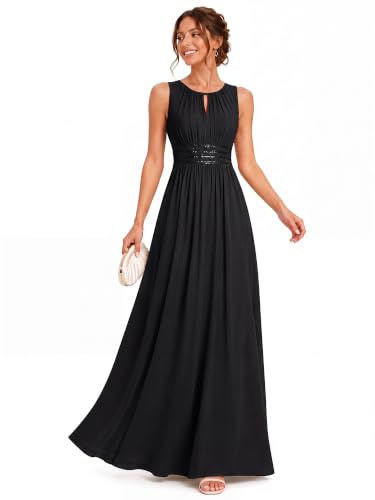 Ever-Pretty Brautjungfernkleid Damen Lang Abiballkleid 10 klasse | a linie,halter neck,chiffonkleid damen festlich,abendkleider,ES01955