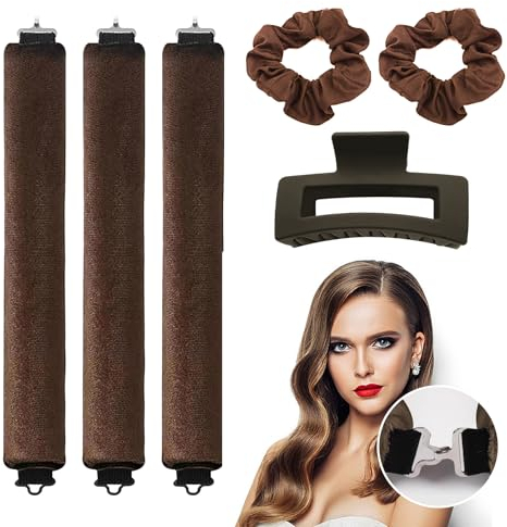 TAIHOBO 9PCS Lockenwickler Über Nacht Set, Heatless Curls Band Weicher und Bequemer, Nicht Schädigender Locken Ohne Hitze für Das Haare, Zonierten Haarnudel für Verschiedene Frisuren Kreiert Werden