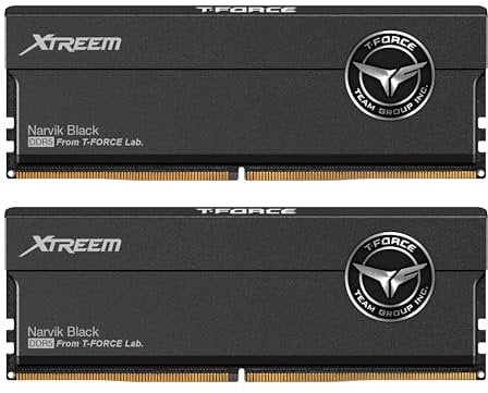 TEAMGROUP T-Force XTREEM DDR5 Ram 32GB (2x16GB) 6000MHz PC5 48000 CL30 A-DIE Desktop Memory Module Ram for Intel XMP 3.0 & AMD Expo Compatible Black FFXD532G6000HC30DC01