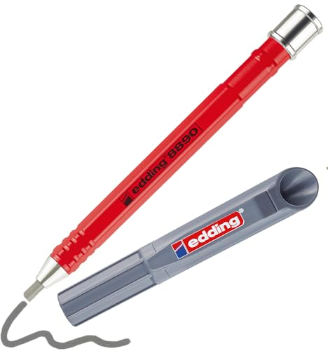 edding 8890 crayon de charpentier - pour des marquages sur différentes surfaces dures et rugueuses telles que le bois, la pierre ou le béton