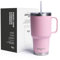 Product Armor 30oz / 900ml Premium 18/8 Stainless Steel Tumbler with Leak Proof lid and Straw - Iced Coffee, Hot Drinks, Travel Mug (Blossom Pink)