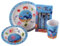 Melamine Kids Dinner Set - Sealife Plate, Bowl, Cup, Metal Cutlery - 4 Piece