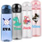 Bouteilles d'eau personnalisées Bouteille d'eau en plastique personnalisée avec nom et photo Bouteille d'eau étanche personnalisée de 780ml avec poignée pour le sport, la salle de sport et les voyages