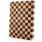 Planche à découper en bois avec motif damier pour viande et fruits 42 x 30 x 2,5 cm