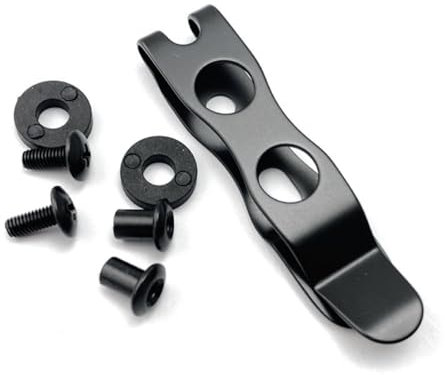 AYPOHU Kydex Clip de cinturón de acero inoxidable para funda Kydex, funda, cuchillo, cartera, ambidiestro, gris mate oscuro