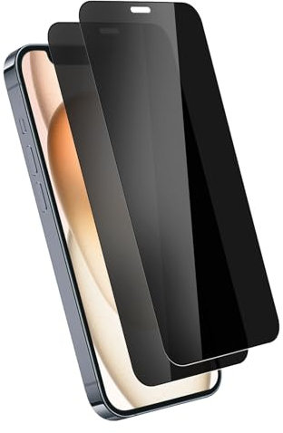 Carantee für Panzerglas Sichtschutz für iPhone 12/12 Pro Schutzglas, 2 Stück Anti-spy Blickschutz für 12 Pro Folie, 9H Privacy Blendschutz Anti-Spähen Displayfolie Privatsphäre Blickschutzfolie
