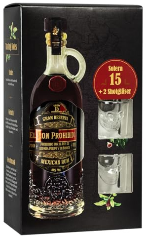 Prohibido 15 + 2x Totenkopf Gläser GB 40% 700ml
