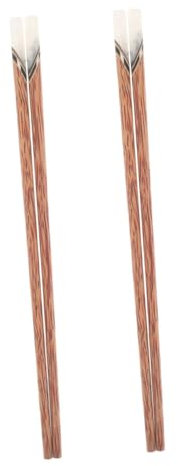 Cabilock 2 Pares De Palillos De Madera Reutilizables Para Cocina China Juego De Palillos Para Servir Comida Largos De Madera Chinos Para Ollas Calientes