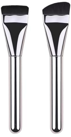 OHREN 2 PCS Pennello Fondotinta Piatto, Pennello Correttore, Setole Ultra Sottili, Regali per Ragazze e Donne