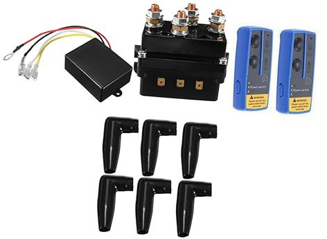 Anneome 500a Contacteur à Distance Pour Treuil Relais Solénoïde De Commande Contrôle Sans Fil Avec Télécommande Double Fonction