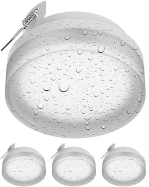 ledscom.de 4x Deckenleuchte IPLY, IP44, weiß matt, rund, inkl. GX53 LED Leuchtmittel, 420lm, weiß