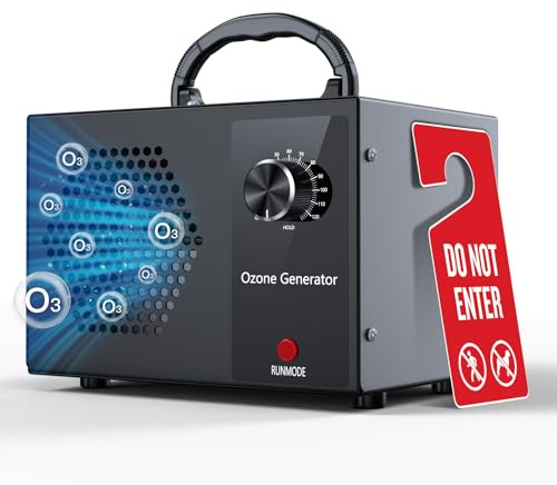 Generador de Ozono Hogar, Profesional Máquina de Ozono 40000mg/h, Purificador de Aire Desinfectador de Ozono con Temporizador, para Garajes, Hogar, Eliminación de Olor y Desinfección Hasta 300 ㎡