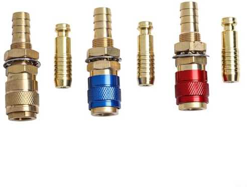 Lot de 3 connecteurs rapides en laiton pour tube de 10 mm, raccord rapide à gaz et eau, pour accessoires de soudage TIG compatibles avec les modèles de torche 12/18/20/27, raccord rapide de tuyau pour