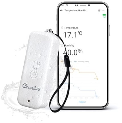 Zigbee Temperatur-Feuchtigkeitssensor für Innen Außen, IP65 Wasserdichter