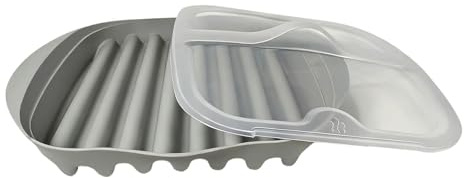 Microwave Bacon Cooker,Mikrowellen-Speckschale mit Spritzdecke - BPA-freier Speckkocher für schnellen,knusprigen Speck & Würstchen,Fettabtropfen Grill, leicht zu reinigendes