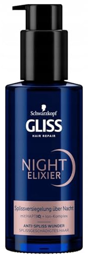 6er Pack - Gliss Night Elixier/Nachtserum gegen Spliss und geschädigtes Haar – Anti-Spliss Wunder – 100 ml